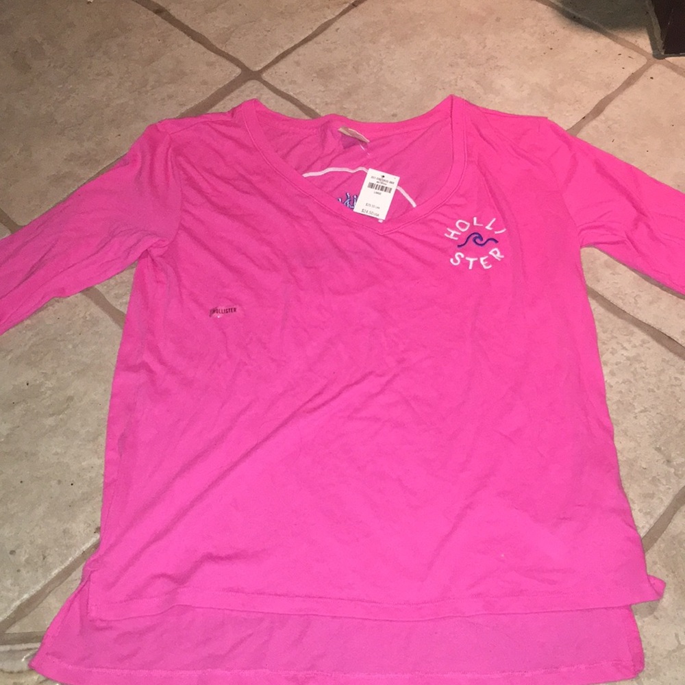 Hollister pink long sleeve